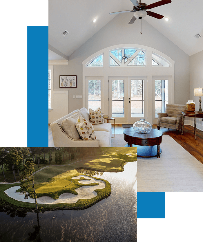 Savannah Lakes Realty - Living Room, Golf Course